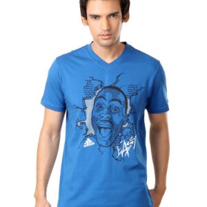 ADIDAS Men Blue T-shirt