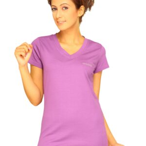 ADIDAS Women's V Neck With Crystal Purple T-shirt