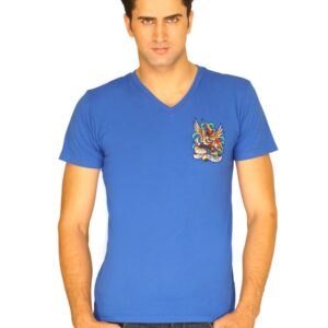 Ed Hardy Men's 77 Tattoo Eagle Blue T-shirt