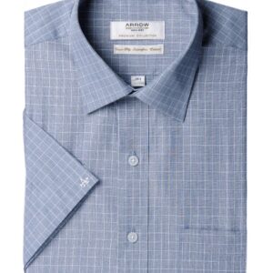 Arrow Men Blue Check Shirt