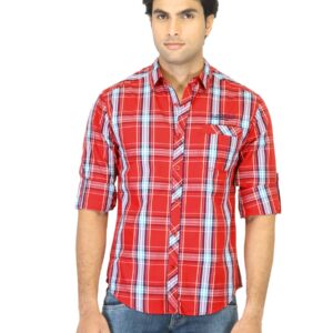 Locomotive Men Check Red Shirt