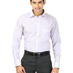 Genesis Men Stripes White Shirts