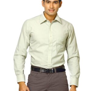 Mark Taylor Men Green Striped Shirt