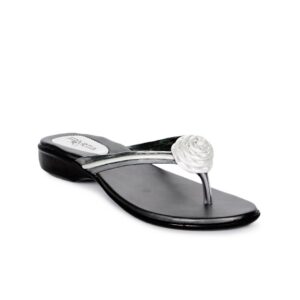 Portia Women Charcoal & Silver Flats