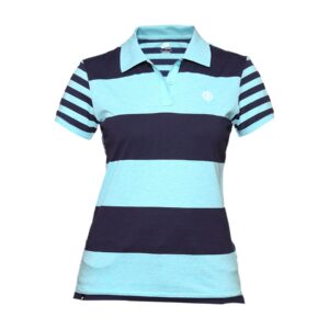 Nike Women's Striped Polo Blue T-shirt