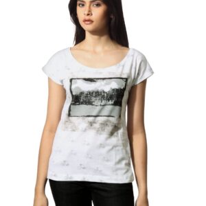 Flying Machine Women Pop White T-shirt