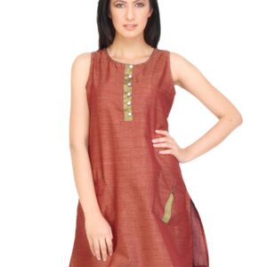 Mother Earth Women Solid Brown Tunics