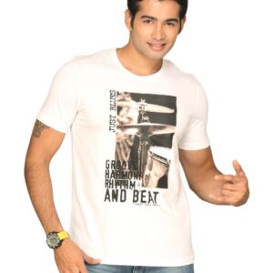 UCB Men's Graphic Saxophone White T-shirt