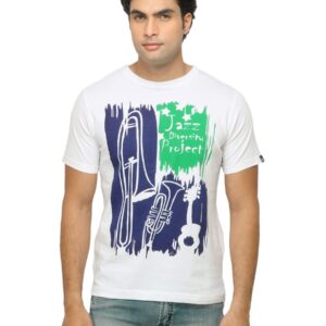 Probase Men Printed White T-shirt
