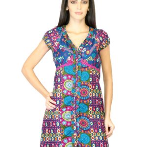 BIba Women Blue Printed Kurta