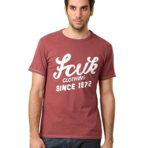 French Connection Men Maroon T-shirt
