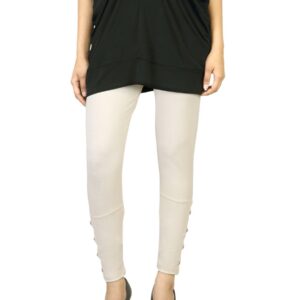 Femella Women Cream Leggings