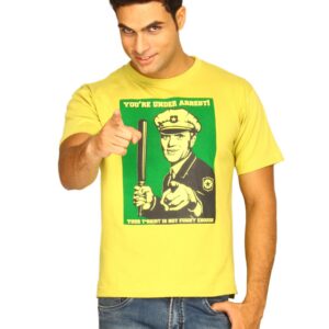 Tantra Men's Arrest Yellow T-shirt