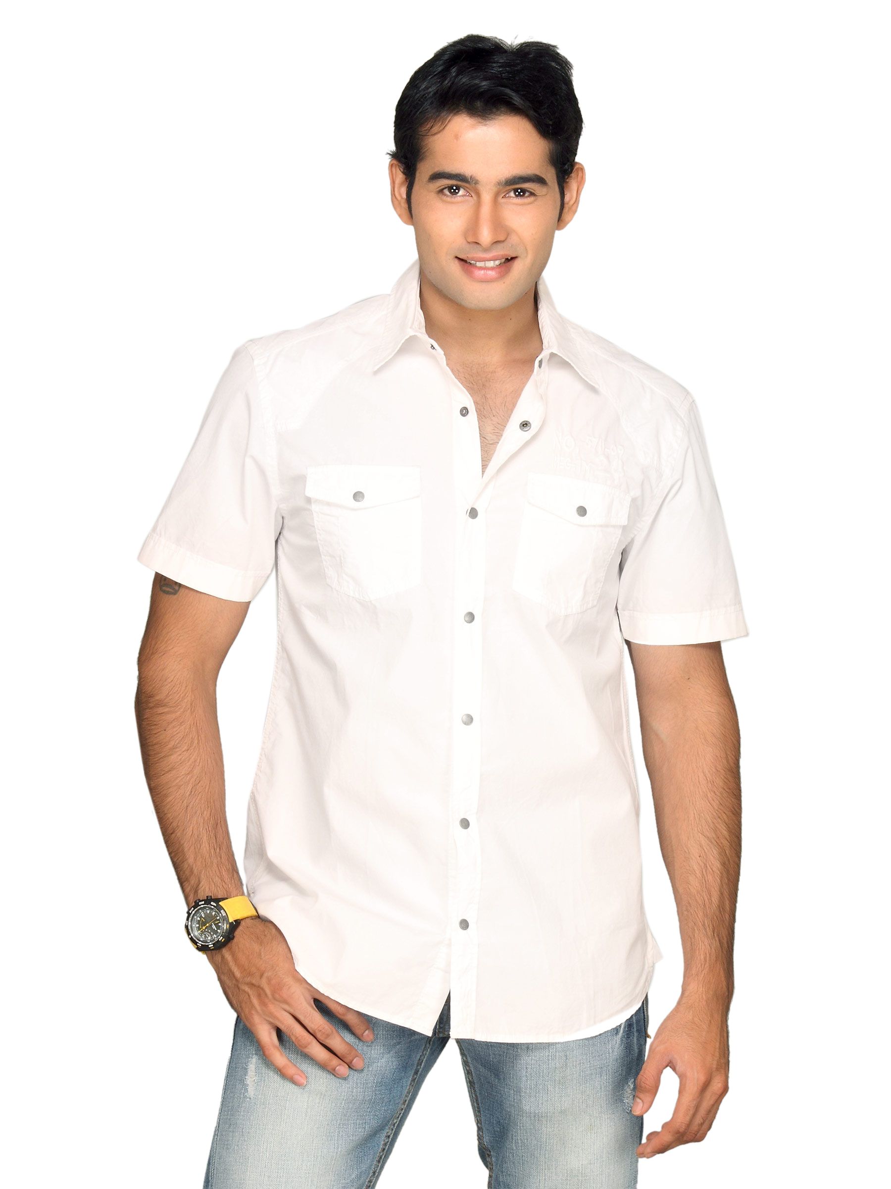 s.Oliver Men White Shirt