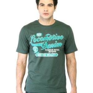 Locomotive Men Green Printed T-shirt