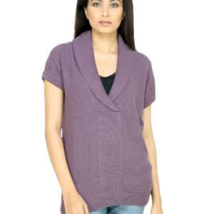 s.Oliver Women Solid Purple Sweater