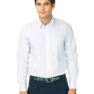 Mark Taylor Men Green & White Striped Shirt