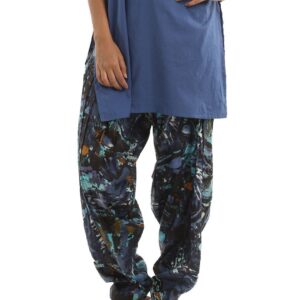 Shree Women Navy Blue Printed Patiala