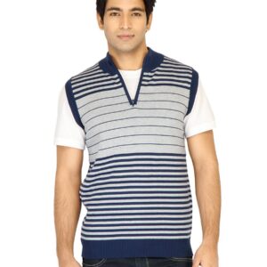 Turtle Stripes Men Grey Sweaters