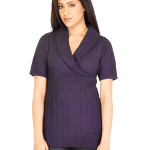 Jealous 21 Women Solid Purple Knit Top