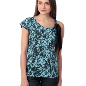 Latin Quarters Women Blue Printed Top