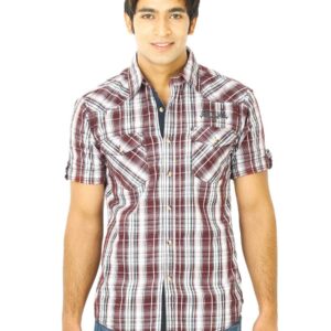 Flying Machine Men Ydc Maroon Shirts