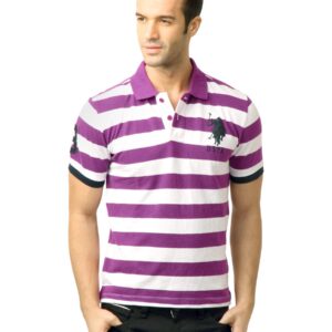 U.S. Polo Assn. Men Stripes White Polo Tshirt
