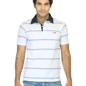 Locomotive Men Striped White T-shirt