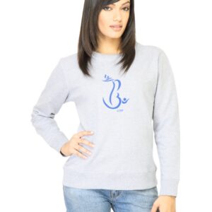Urban Yoga Women Printed Grey Sweatshirt
