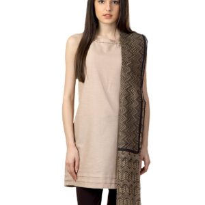 Fabindia Olive Green Hand Printed Kota Dupatta