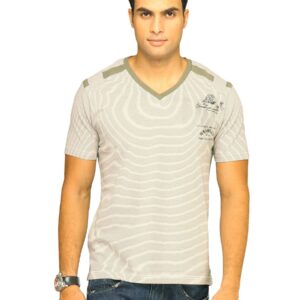Wrangler Men's Champion Burnt Out Striper Off White Olive T-shirt