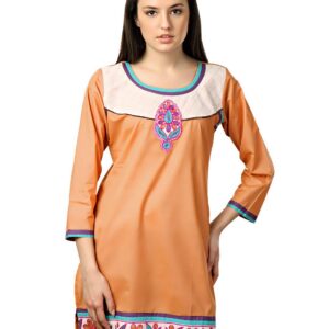 Span Women Orange Kurta