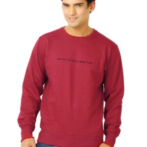 United Colors of Benetton Men Solid Magenta T-shirt
