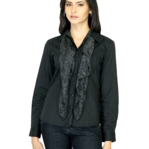 Scullers For Her Striped Black Shirt