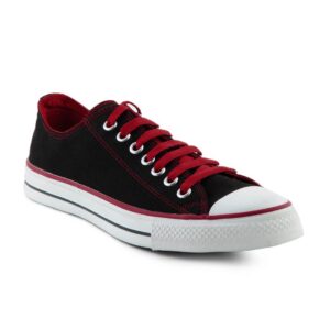 Converse Men Red Lace Black Shoes