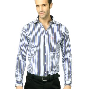 U.S. Polo Assn. Men Striped Blue Shirt