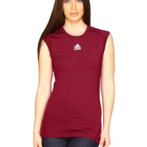 ADIDAS Women Maroon T-shirt