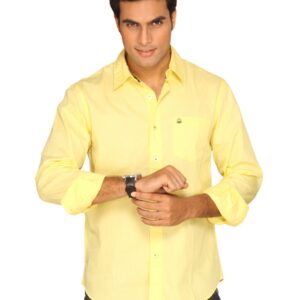 UCB Men Ben Logo At Chest Yellow Shirt