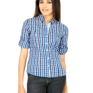 Scullers Women Check Blue Shirts