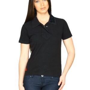 ADIDAS Women Polo Black Polo T-shirt