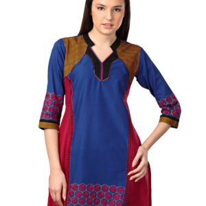 Span Women Blue Kurta