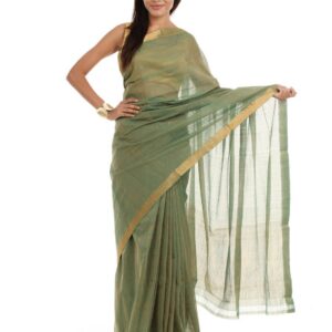 Fabindia Green Mangalagiri Saree