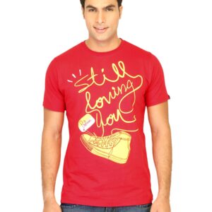 Probase Men Printed Red Tshirts
