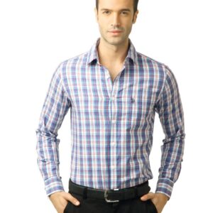 U.S. Polo Assn. Men Checks  Blue Shirt