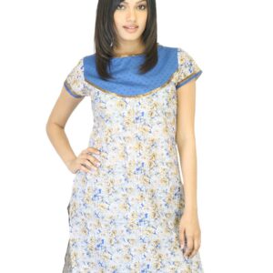 Vishudh Women Blue Printed Kurta