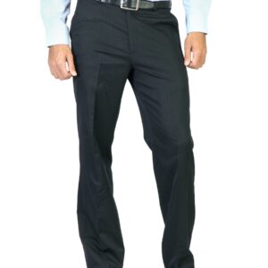 John Miller Men Striped Navy Blue Trousers