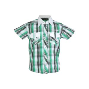 Doodle Kids Boy Check Green Shirt