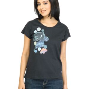 ADIDAS Originals Women Graphic Print Black Tshirt