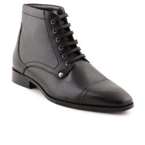 Enroute Men Leather Black Formal Shoes