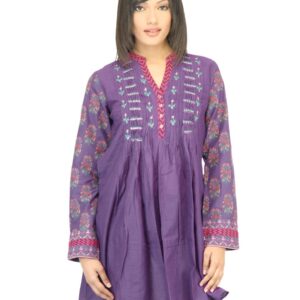 BIBA Women sequin Purple Kurta